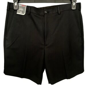 Roundtree & Yorke Travel Smart Luxury Classic Fit Black Shorts Mens Size 38